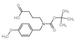 4-(叔丁氧基羰基(4-甲氧基苄基)氨基)丁酸结构式