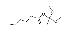 2,2-dimethoxy-5-pentyl-2,3-dihydrofuran结构式