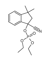 1-cyano-3,3-dimethyl-2,3-dihydro-1H-inden-1-yl diethyl phosphate Structure