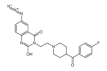 6-azido-3-[2-[4-(4-fluorobenzoyl)piperidin-1-yl]ethyl]-1H-quinazoline-2,4-dione Structure