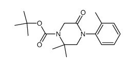 2,2-dimethyl-4-(2-methylphenyl)-5-oxopiperazine-1-carboxylic acid t-butyl ester Structure