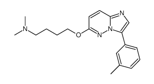 dimethyl-[4-(3-m-tolyl-imidazo[1,2-b]pyridazin-6-yloxy)-butyl]-amine结构式