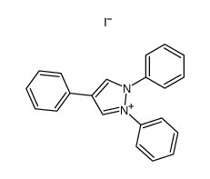 1,2,4-Triphenyl-2H-pyrazol-1-ium; iodide Structure