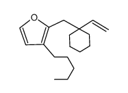 3-pentyl-2-(1-vinyl-cyclohexylmethyl)-furan结构式