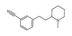 3-(2-(1-methylpiperidin-2-yl)ethyl)benzonitrile结构式