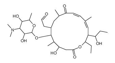 2-[(11Z,13E)-6-[4-(dimethylamino)-3,5-dihydroxy-6-methyloxan-2-yl]oxy-16-ethyl-4-hydroxy-15-(1-hydroxypropyl)-5,9,13-trimethyl-2,10-dioxo-1-oxacyclohexadeca-11,13-dien-7-yl]acetaldehyde结构式