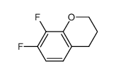 2H-1-Benzopyran, 7,8-difluoro-3,4-dihydro- Structure