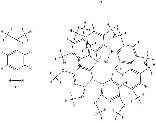 [(R)-XYL-P-PHOS RUCL(P-伞花烃)]CL结构式