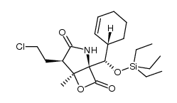 (1S,2R,5R)-2-(2-chloroethyl)-5-{(S)-[(S)-cyclohex-2-enyl](triethylsilyloxy)methyl}-1-methyl-7-oxa-4-aza-bicyclo[3.2.0]heptane-3,6-dione结构式