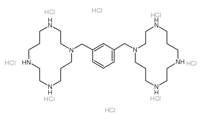 1,1'-[1,3-phenylenebis-(methylene)]-bis-(1,4,8,11-tetraazacyclotetradecane) octahydrochloride结构式