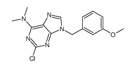 2-chloro-9-[(3-methoxyphenyl)methyl]-N,N-dimethylpurin-6-amine结构式