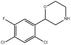 2-(2,4-二氯-5-氟苯基)吗啉结构式