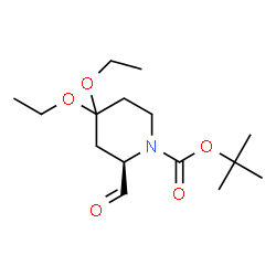 TERT-BUTYL (2R)-4,4-DIETHOXY-2-FORMYLPIPERIDINE-1-CARBOXYLATE Structure