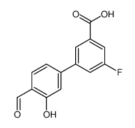 3-fluoro-5-(4-formyl-3-hydroxyphenyl)benzoic acid Structure