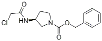 (S)-3-(2-Chloro-acetylaMino)-pyrrolidine-1-carboxylic acid benzyl ester结构式