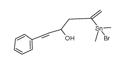 5-(bromodimethylstannyl)-1-phenylhexa-1,5-dien-3-ol Structure