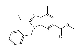 methyl 3-benzyl-2-ethyl-7-methylimidazo[4,5-b]pyridine-5-carboxylate结构式