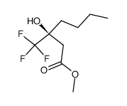 (S)-3-Hydroxy-3-(trifluormethyl)heptansaeure-methylester Structure