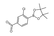 2-(2-氯-4-硝基苯基)-4,4,5,5-四甲基-1,3,2-二噁硼戊环结构式