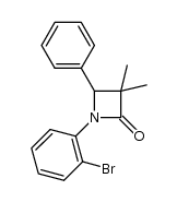 1-(2-bromophenyl)-3,3-dimethyl-4-phenylazetidin-2-one Structure