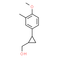 (trans-2-(4-methoxy-3-methylphenyl)cyclopropyl)methanol structure