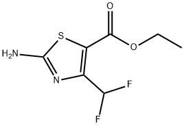 2-氨基-4-(二氟甲基)噻唑-5-甲酸乙酯结构式