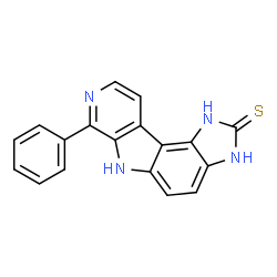 Pyrido[4,3:4,5]pyrrolo[3,2-e]benzimidazole-2(1H)-thione,3,6-dihydro-7-phenyl- Structure