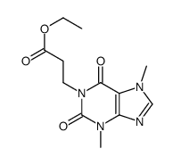 3-(3,7-二甲基-2,6-二氧代-2,3-二氢-6H-嘌呤-1(7H)-基)丙酸乙酯结构式