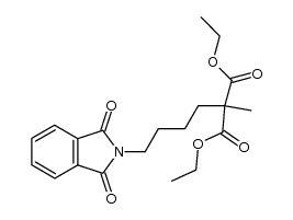 Diethyl 2-(N-butylphthalimido)-2-methylmalonate Structure