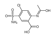 2-(乙酰基氨基)-5-(氨基磺酰基)-4-氯苯甲酸结构式