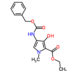 ETHYL 4-BENZYLOXYCARBONYLAMINO-3-HYDROXY-1-METHYL-1H-PYRROLE-2-CARBOXYLATE图片