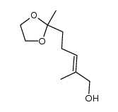 2-Methyl-2-[5-hydroxy-4-methyl-(3E)-pentenyl]-1,3-dioxolane Structure