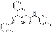 N-(4-chloro-2-methylphenyl)-3-hydroxy-4-[(2-methylphenyl)azo]naphthalene-2-carboxamide structure