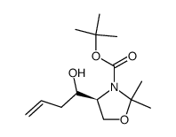 tert-butyl (R)-4-[(R)-1-hydroxybut-3-enyl]-2,2-dimethyloxazolidine-3-carboxylate结构式