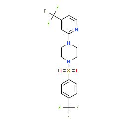 PIPERAZINE, 1-[[4-(TRIFLUOROMETHYL)PHENYL]SULFONYL]-4-[4-(TRIFLUOROMETHYL)-2-PYRIDINYL]- Structure