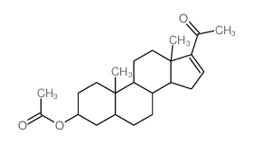 Pregn-16-en-20-one,3-(acetyloxy)-, (3b,5b)- Structure