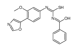 N-[[3-methoxy-4-(1,3-oxazol-5-yl)phenyl]carbamothioyl]benzamide结构式