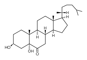 3β,5-dihydroxy-5α-cholestan-6-one Structure