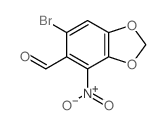 1,3-Benzodioxole-5-carboxaldehyde,6-bromo-4-nitro- Structure