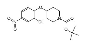 4-[1-(t-butoxycarbonyl)piperidin-4-yloxy]-3-chloronitrobenzene结构式