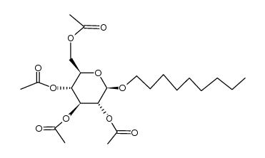 n-nonyl 2,3,4,6-tetra-O-acetyl-β-D-glucopyranoside Structure