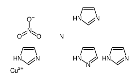 tetrakis(imidazolyl)copper(II) dinitrate Structure