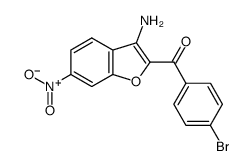 3-氨基-2(4-溴苯酰基)-6-硝基苯并呋喃结构式