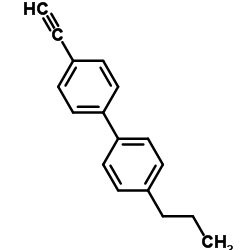 4-乙炔基-4'-丙基联苯结构式