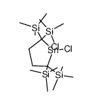 1,1-dichloro-2,2,5,5-tetrakis(trimethylsilyl)-1-stannacyclopentane结构式