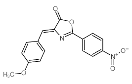 5(4H)-Oxazolone, 4-[(4-methoxyphenyl)methylene]-2-(4-nitrophenyl)-结构式