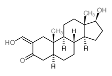 5.alpha.-Androstan-3-one, 17.beta.-hydroxy-2-(hydroxymethylene)- Structure