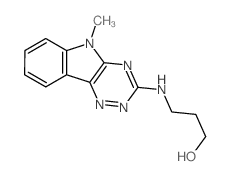 1-Propanol, 3-[ (5-methyl-5H-1,2,4-triazino[5, 6-b]indol-3-yl)amino]-结构式