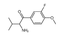 2-Amino-1-(3-fluoro-4-methoxy-phenyl)-3-methyl-butan-1-one结构式