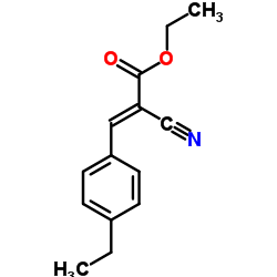 Ethyl (2E)-2-cyano-3-(4-ethylphenyl)acrylate结构式